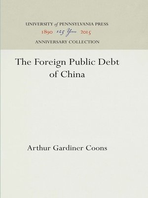 cover image of The Foreign Public Debt of China